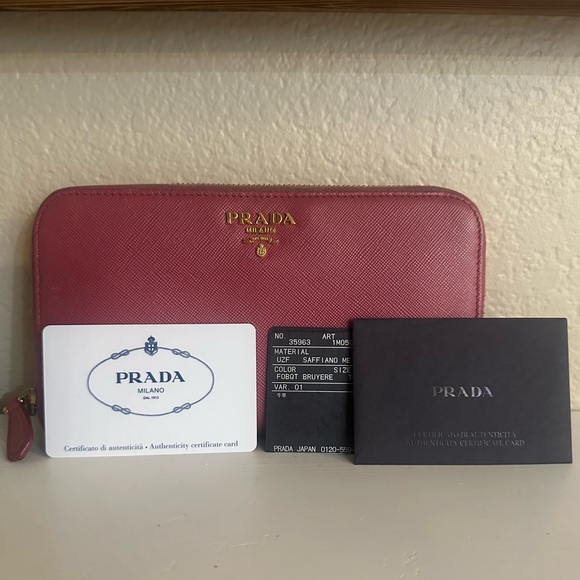 PRADA Saffiano Long Zip Wallet - Picture 1 of 12